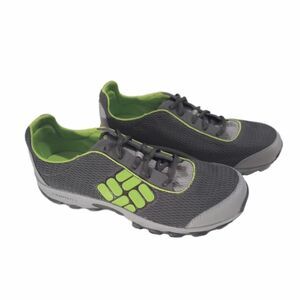 COLUMBIA Techlite Omni Grip Gray/Green Mesh Body Running Shoes sz 7 Youth Boys